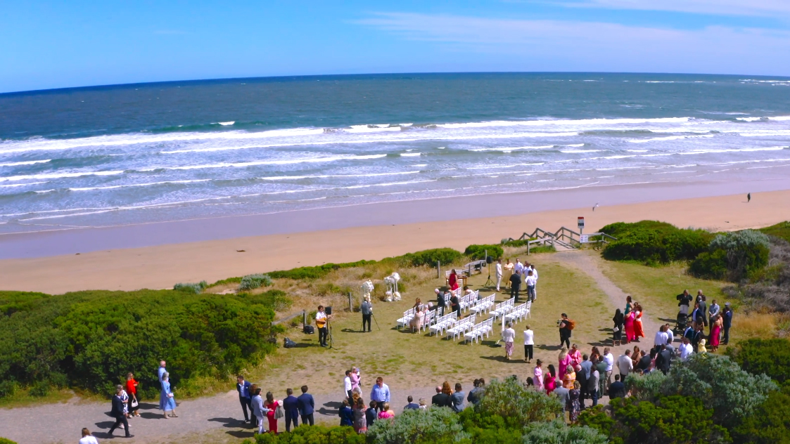 Melbourne wedding videography drone coverage